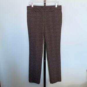 Ann Taylor Factory Grey Plaid Ponte Pants Size 8